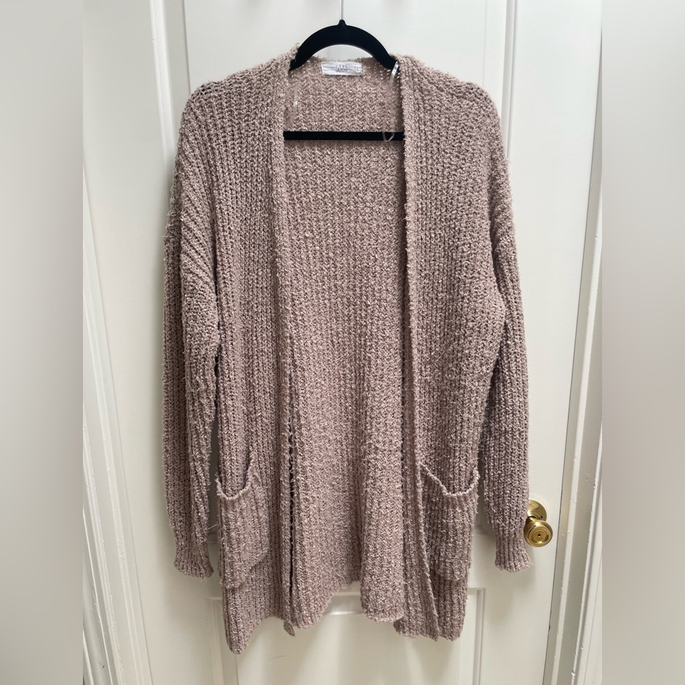 2 Talulah Cardigans in Taupe and Rust, Large